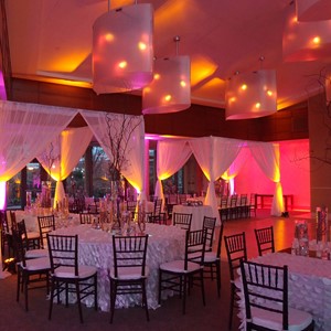 DesignLight Seaport Hotel wedding fabric and lights