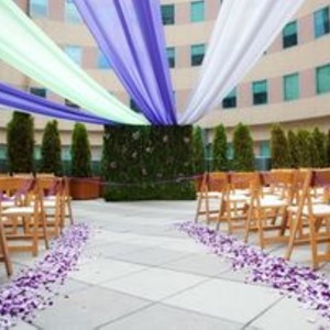 DesignLight Hyatt Boston wedding outdoors with fabric