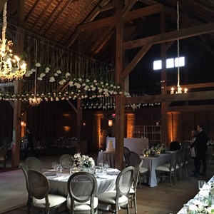DesignLight Stonover Farm wedding with crystal chandelier